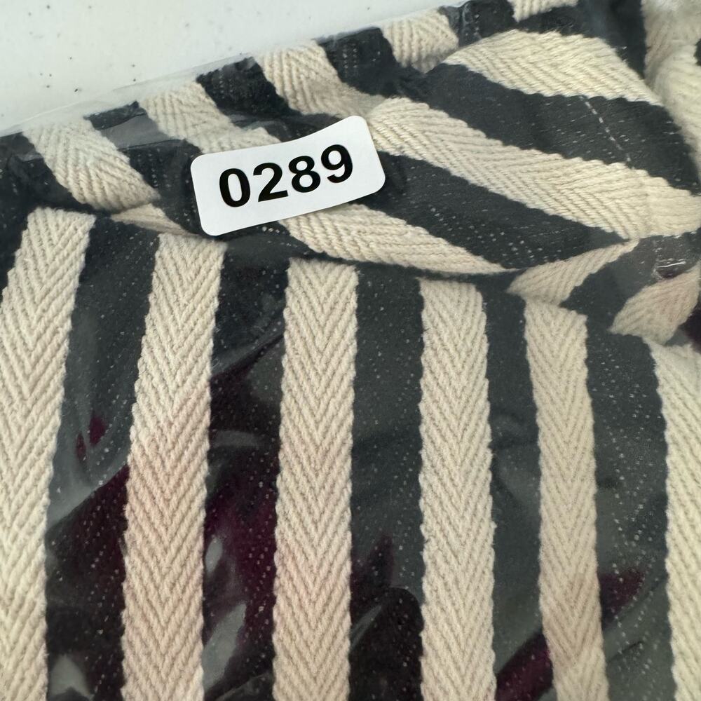 Greylin Anthropologie Womens Mini Skater Skirt Size 0 Black Twill Stripe Retro - Picture 14 of 14